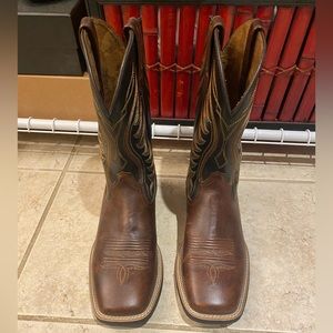 Ariat Men's Red Brown & Black AMOS Hand Stand Boots
